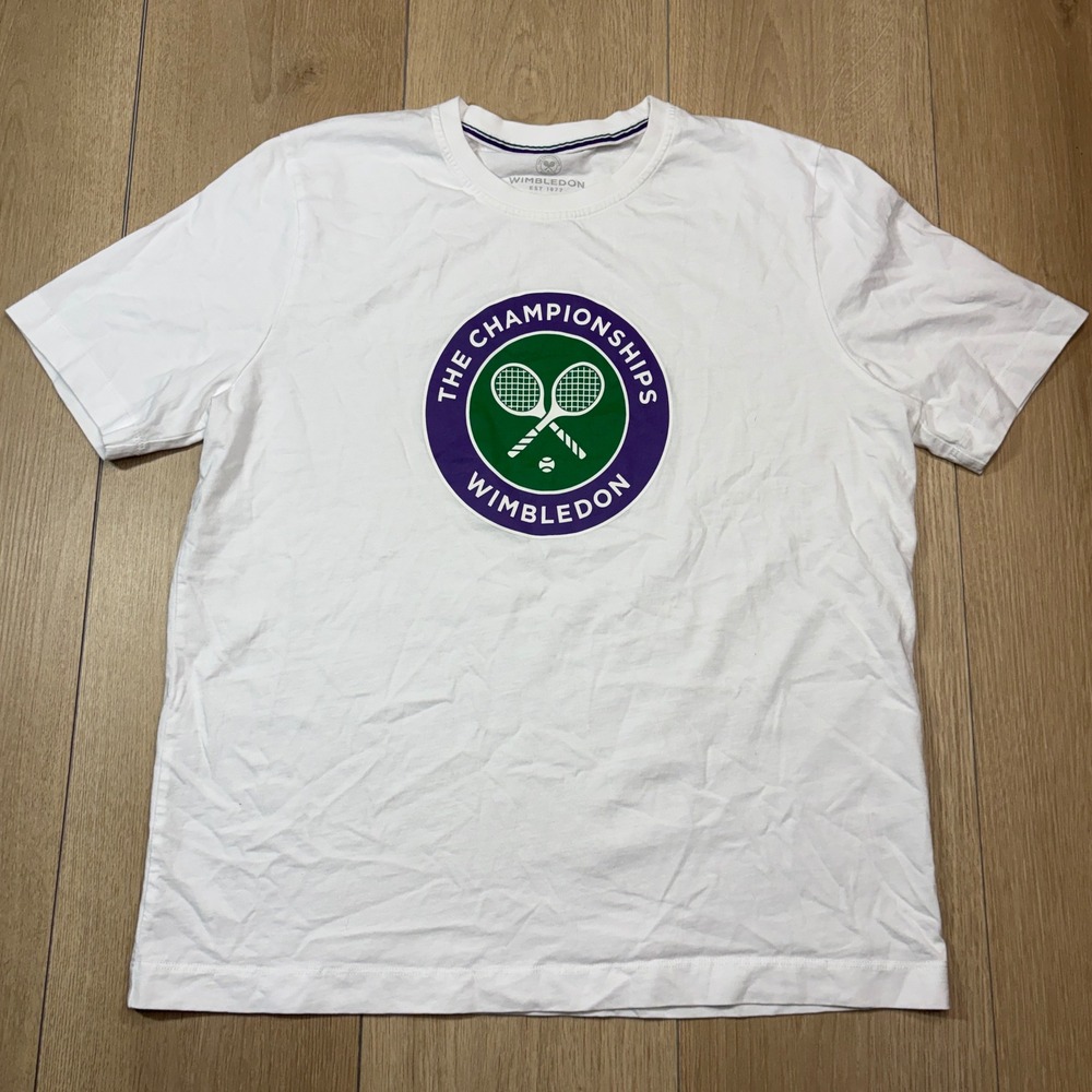 Wimbledon The Championships Tennis Logo Graphic T-Shirt White Women/ Small